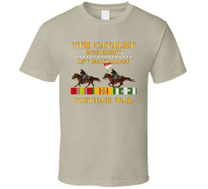 Army - 1st Battalion,  7th Cavalry Regiment - Vietnam War Wt 2 Cav Riders And Vn Svc X 300 Classic T Shirt, Crewneck Sweatshirt, Hoodie, Long Sleeve