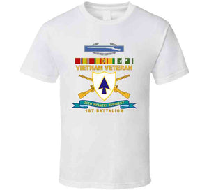 Army - 26th Infantry Regiment - Dui W Br - Ribbon - Top - 1st Bn W Cib Vn Svc  X 300 Classic T Shirt, Crewneck Sweatshirt, Hoodie, Long Sleeve