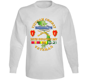 Army - Vietnam Combat Infantry Veteran W 25th Inf Div Ssi V1 Long Sleeve T Shirt