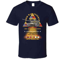 Load image into Gallery viewer, Cold War Vet -  3rd Armored Division  - Gelnhausen, Germany - M60a1 Tank  - Spearhead W Fire - 1978-1981 W Dui - Cold X 300 T Shirt
