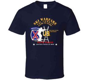 Army - 10th Mountain Division - Ski Warfare - Ski Combat - Winter Warfare X 300 Classic T Shirt, Crewneck Sweatshirt, Hoodie, Long Sleeve