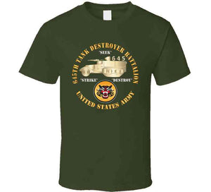 645th Tank Destroyer Battalion W Td - Ssi - Us Army X 300 T Shirt