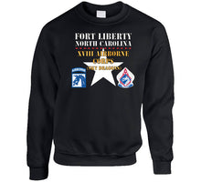 Load image into Gallery viewer, Army - Fort Liberty North Carolina - Xviii Airborne Corps (sky Dragons) - Ssi - Dui X 300 T Shirt
