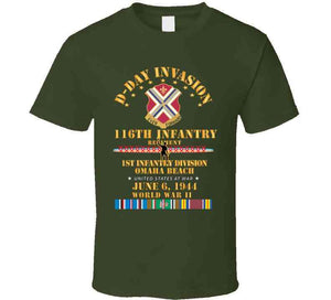 Army - 116th Infantry Regt - 1st Id - D Day W Follow Me W Svc Classic T Shirt, Crewneck Sweatshirt, Hoodie, Long Sleeve