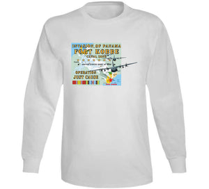 Invasion Of Panama - Just Cause - Fort Kobbe - Cz W Svc Ribbons W Map W C-130s X 300 Classic T Shirt, Crewneck Sweatshirt, Hoodie, Long Sleeve