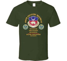 Load image into Gallery viewer, Army - 408th Infantry Regiment, 102nd Infantry Div - Missouri Organized Reserves X 300 T Shirt
