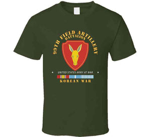 Army  - 99th Field Artillery Battalion - Korean War W Kor Svc X 300 T Shirt