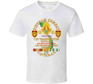 Army - Vietnam Combat Veteran W 71st Transportation Bn, 4th Trans Command W Vn Svc X 300 Classic T Shirt, Crewneck Sweatshirt, Hoodie, Long Sleeve