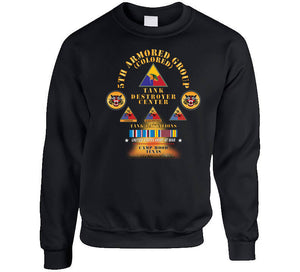 5th Armored Group -  Camp Hood, Tx W Fire - W 758, 761, 784th Tank Bn Ssi W Dui - Am Svc X 300 Classic T Shirt, Crewneck Sweatshirt, Hoodie, Long Sleeve