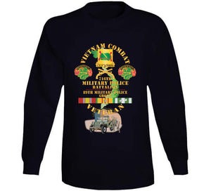 Vietnam Combat Vet - 716th Mp Bn, 89th Mp Group W  Dui - Br  W Mp Patrol Jeep W Vn Svc X 300 T Shirt