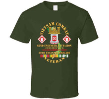 Load image into Gallery viewer, Army - Vietnam Combat Veteran - 62nd Engineer Bn,  20th Engineer Brigade  Ssi W Vn Svc X 300 T Shirt
