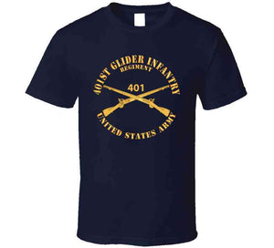 Army  - 401st Glider Infantry Regiment - Us Army W Branch X 300 T Shirt