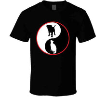 Load image into Gallery viewer, Ying-yang W Dog - Cat - Bw W Red Circle X 300 T Shirt
