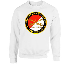 Army - 9th Cavalry Regiment - Fort Union,  Nm - Buffalo Soldiers W Cav Branch Classic T Shirt, Crewneck Sweatshirt, Hoodie, Long Sleeve