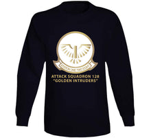 Load image into Gallery viewer, Attack Squadron 128 - Golden Intruders - White W Text X 300 T Shirt
