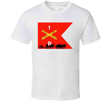 Load image into Gallery viewer, Union Army - Bravo Battery 1st Rhode Island Light Artillery With Guidon In Back T Shirt
