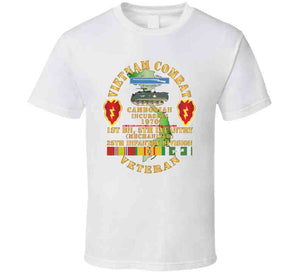 Army - Vietnam Combat Vet W 1st Bn 5th Inf - 25th Inf Div - Cambodian Incursion 1970 W Vn Svc X 300 T Shirt