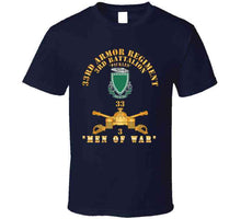 Load image into Gallery viewer, 3rd Bn 33rd Armor Branch W 33rd Armor Pickles Dui - Men Of War -  X 300 T Shirt
