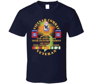 Army - Vietnam Combat Vet - 2nd Bn, 505th Infantry Regiment, 3rd Bde 82nd Airborne Div W  Dui - Br  W  Vn Svc X 300 T Shirt