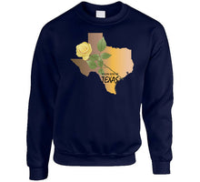 Load image into Gallery viewer, Texas -  Yellow Rose Of Texas W Texas State Map X 300 Classic T Shirt, Crewneck Sweatshirt, Hoodie, Long Sleeve
