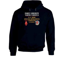 Load image into Gallery viewer, Army - Fort Liberty North Carolina - Us Army Special Operations Command (usasoc) - Ssi - Dui X 300 T Shirt
