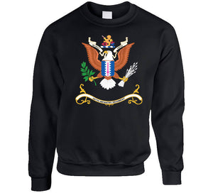 Army - Regimental Colors - 187th Infantry Regiment - Ne Desit Virtus X 300  Classic T Shirt, Crewneck Sweatshirt, Hoodie, Long Sleeve