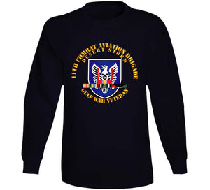 Army - 11th Combat Aviation Brigade W Ds Svc Ribbons Wo Dropshadow Classic T Shirt, Crewneck Sweatshirt, Hoodie, Long Sleeve