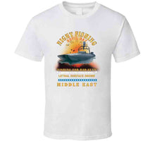 Load image into Gallery viewer, Navy - T-38 - Devil Ray - Night Fishing For Bad Guys - Middle East W Fire X 300 T Shirt
