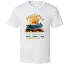 Navy - T-38 - Devil Ray - Night Fishing For Bad Guys - Middle East W Fire X 300 T Shirt