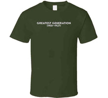 Load image into Gallery viewer, The Greatest Generation (gi Generation) - Born 1901-1927 - White Txt X 300 T Shirt
