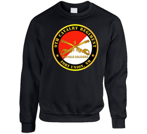 Army - 9th Cavalry Regiment - Fort Union,  Nm - Buffalo Soldiers W Cav Branch Classic T Shirt, Crewneck Sweatshirt, Hoodie, Long Sleeve