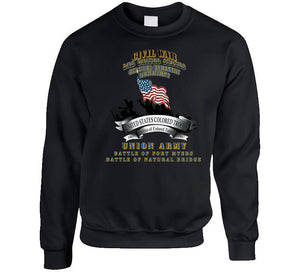 Civil War - 2nd United States Colored Infantry Regiment With Usct Bureau Banner - Usa - Battle X 300 T Shirt