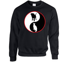 Load image into Gallery viewer, Ying-yang W Dog - Cat - Bw W Red Circle X 300 T Shirt

