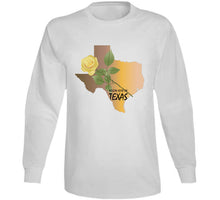 Load image into Gallery viewer, Texas -  Yellow Rose Of Texas W Texas State Map X 300 Classic T Shirt, Crewneck Sweatshirt, Hoodie, Long Sleeve
