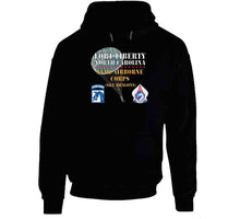 Load image into Gallery viewer, Army - Fort Liberty North Carolina - Xviii Airborne Corps (sky Dragons) - Ssi - Dui Wo Star W Parachute X 300 T Shirt
