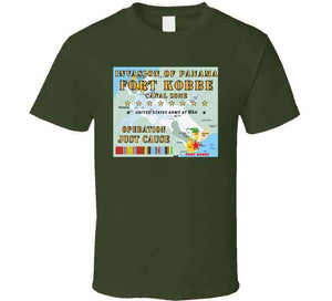 Invasion Of Panama - Just Cause - Fort Kobbe - Cz W Svc Ribbons W Map X 300 T Shirt