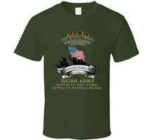 Load image into Gallery viewer, Civil War - 2nd United States Colored Infantry Regiment With Usct Bureau Banner - Usa - Battle X 300 T Shirt
