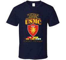 Load image into Gallery viewer, Usmc -  Iii Maf - Combat Vet  W Vn Svc Medals T Shirt
