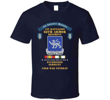 Load image into Gallery viewer, 8th Infantry Division Scroll - 1st Bn 68th Armor Regiment - Baumholder Germany - Cold War Vet W Cold Svc X 300 T Shirt
