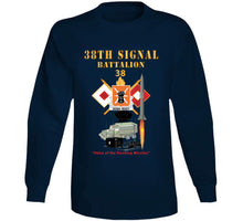 Load image into Gallery viewer, 38th Signal Bn - Dui - Br - Pershing Firing W Commo Station - Sat Dish X 300 T Shirt
