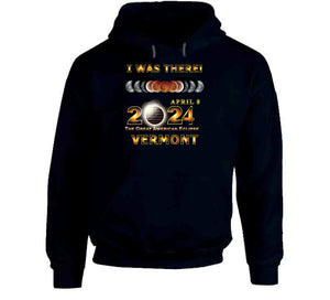 Total Eclipse - 2024 - I Was There W Yellow Outline - Vermont Classic T Shirt, Crewneck Sweatshirt, Hoodie, Long Sleeve