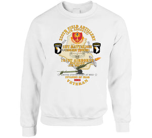 Army - 1st Bn, 320th Fa, 101st Airborne Div - Invasion - 2003 W Aa Badge - W 105mm  Map Classic T Shirt, Crewneck Sweatshirt, Hoodie, Long Sleeve