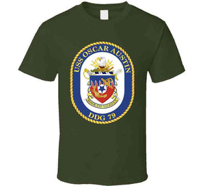 Navy - Uss Oscar Austin (ddg 79) Wo Txt T Shirt