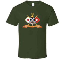 Load image into Gallery viewer, Army - 43rd Signal Battalion W Signal Branch - Br - Ribbon - Dui X 300 T Shirt
