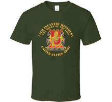 Load image into Gallery viewer, Army - Dui - 14th Infantry Regiment The Right Of The Line X 300 Classic T Shirt, Crewneck Sweatshirt, Hoodie, Long Sleeve
