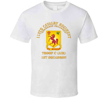 Load image into Gallery viewer, 113th Cavalry Regiment - Dui - Redhorse Squadron - Troop C - 1st Squadron X 300 T Shirt
