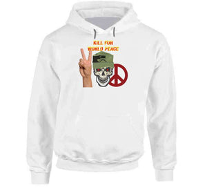 Army - Ranger Patrol Cap - Skull - Kill For World Peace W Flames Font X 300 Classic T Shirt, Crewneck Sweatshirt, Hoodie, Long Sleeve