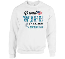 Load image into Gallery viewer, Proud Wife Of A Us Army Veteran Navy Camo W Black Txt X 300 T Shirt
