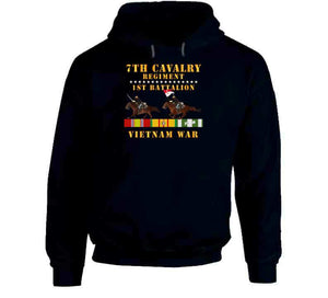 Army - 1st Battalion,  7th Cavalry Regiment - Vietnam War Wt 2 Cav Riders And Vn Svc X 300 Classic T Shirt, Crewneck Sweatshirt, Hoodie, Long Sleeve