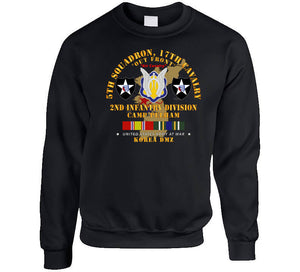 Army - 5th Squadron, 17th Cavalry - Camp Pelham - 2nd Id W Map W Korea Svc Classic T Shirt, Crewneck Sweatshirt, Hoodie, Long Sleeve